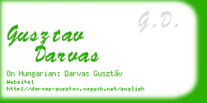 gusztav darvas business card